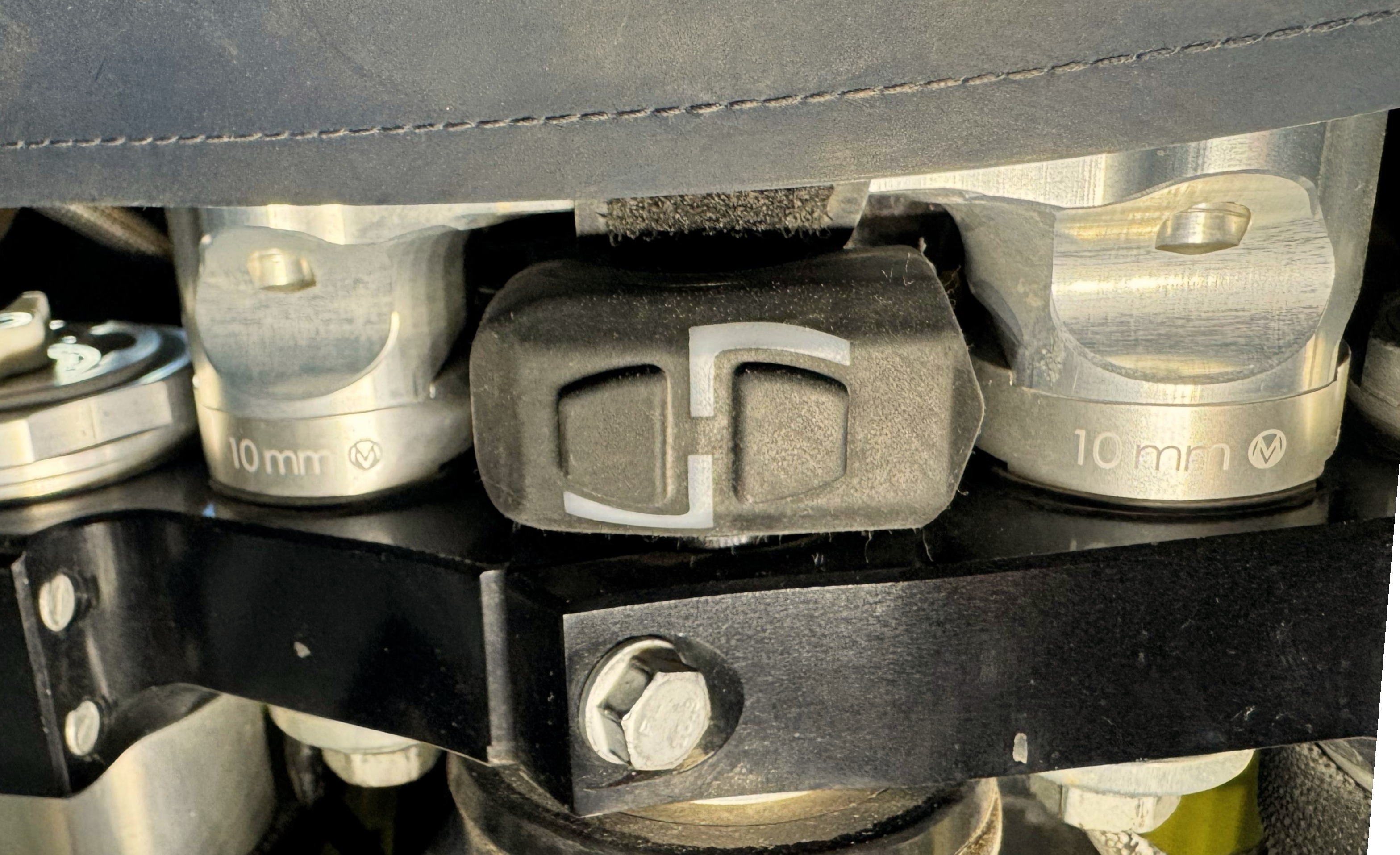 Map Switch Relocation Kit installed on motorcycle